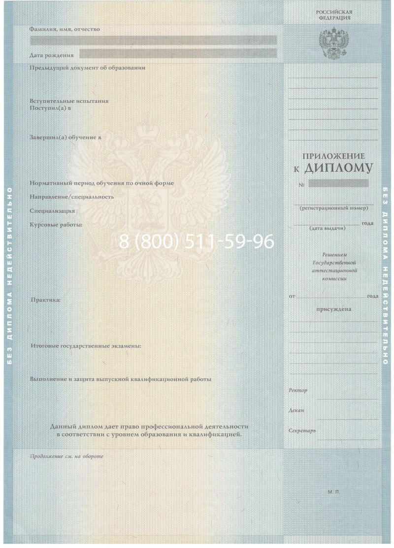 Заказать Диплом бакалавра 2012-2013 годов в Дзержинске